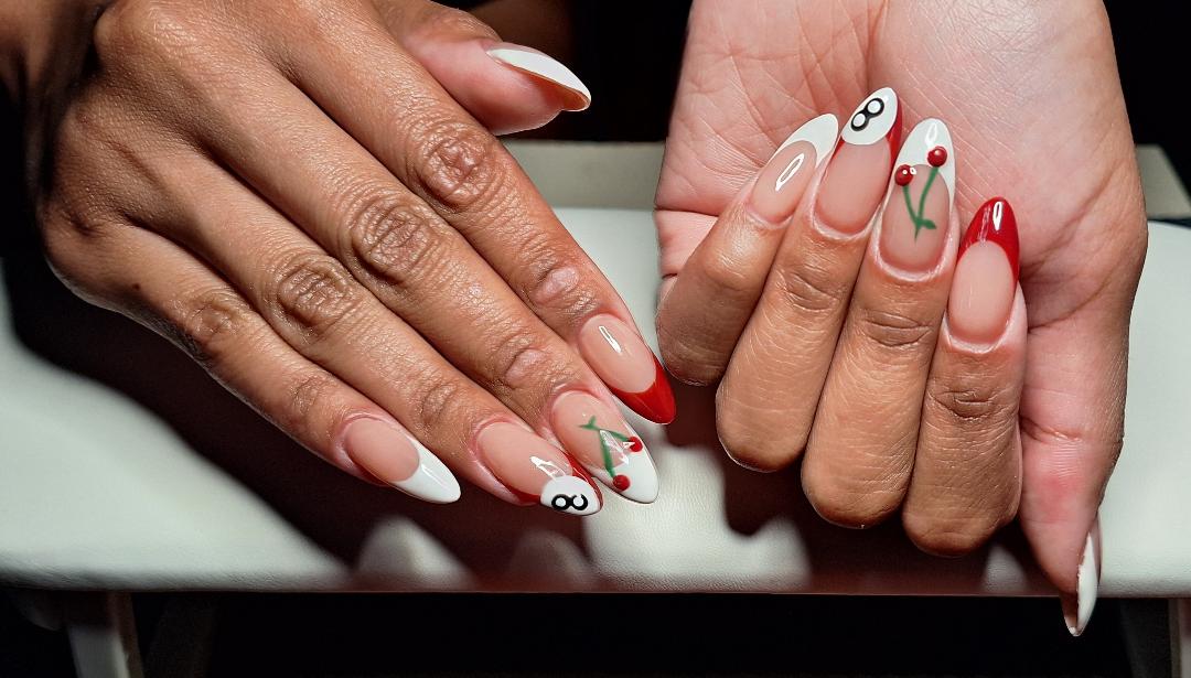 Cherry girl nail art